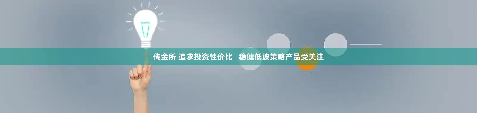 传金所 追求投资性价比   稳健低波策略产品受关注