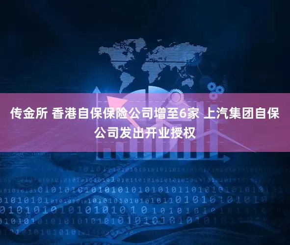 传金所 香港自保保险公司增至6家 上汽集团自保公司发出开业授权