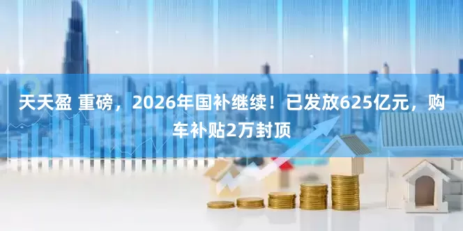 天天盈 重磅,2026年国补继续!已发放625亿元,购车补贴2万封顶