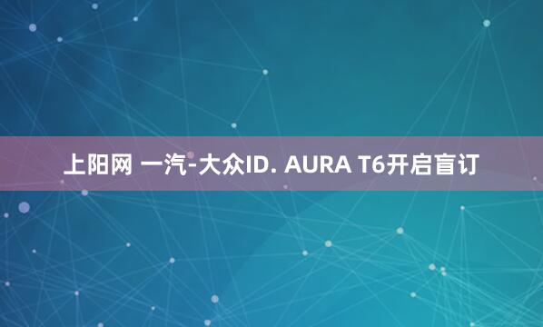 上阳网 一汽-大众ID. AURA T6开启盲订
